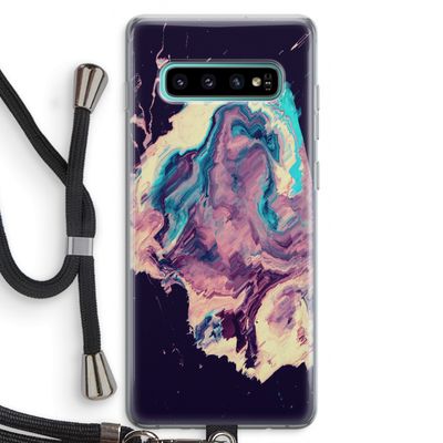 Cosmic Silence: Samsung Galaxy S10 Plus Transparant Hoesje met koord