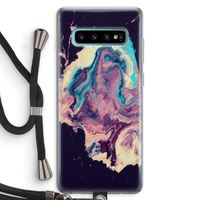 Cosmic Silence: Samsung Galaxy S10 Plus Transparant Hoesje met koord