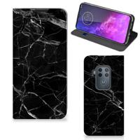 Motorola One Zoom | Standcase | Marmer Zwart - Origineel Cadeau Vader