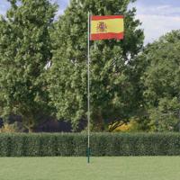 VidaXL Vlag met vlaggenmast Spanje 6,23 m aluminium