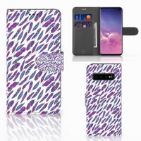 Samsung Galaxy S10 Telefoon Hoesje Feathers Color - thumbnail