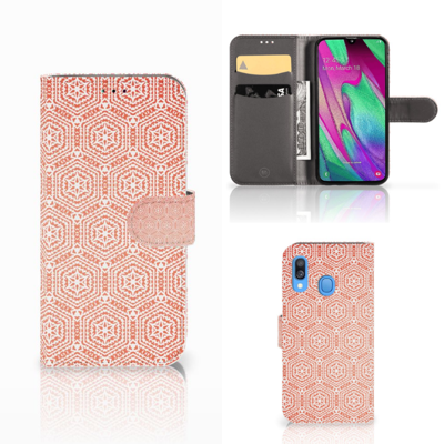Samsung Galaxy A40 | Telefoon Hoesje | Pattern Orange