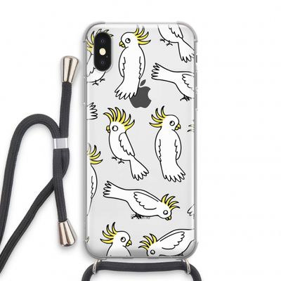 Papegaai: iPhone XS Transparant Hoesje met koord
