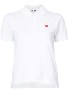 Comme Des Garçons Play polo à logo poitrine - Blanc