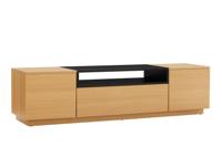 TV-bord LOFT 160 cm naturel zwart - 47811