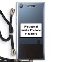 I'm dope: Sony Xperia XZ1 Transparant Hoesje met koord