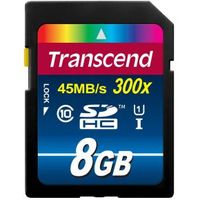 Transcend 8GB SDHC Class 10 UHS-I flashgeheugen NAND Klasse 10 - thumbnail