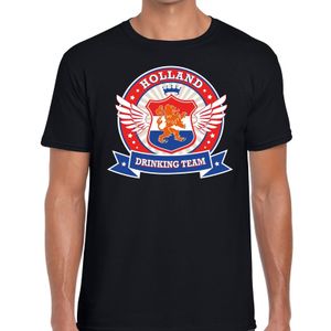 Zwart Holland drinking team rwb t-shirt heren