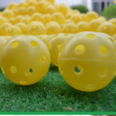 PGM 10 stuks Golf indoor oefening holle bal (geel)