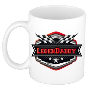 Vader/papa cadeau mok - Legendaddy - rood - 300 ml - vaderdag/verjaardag