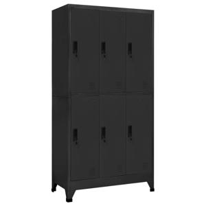 Lockerkast 90x45x180 cm staal antracietkleurig SKU: V339799