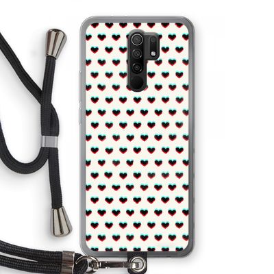 Hartjes: Xiaomi Redmi 9 Transparant Hoesje met koord