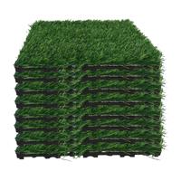 Vlondertegel kunstgras - 8x - groen - kunststof - 30 x 30 cm - tuintegel