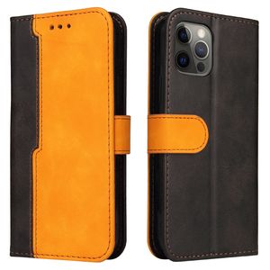 Samsung Galaxy S21 Plus hoesje - Bookcase - Koord - Pasjeshouder - Portemonnee - Tweekleurig - Kunstleer - Zwart/Oranje