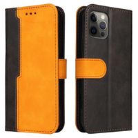 Samsung Galaxy S21 Plus hoesje - Bookcase - Koord - Pasjeshouder - Portemonnee - Tweekleurig - Kunstleer - Zwart/Oranje - thumbnail