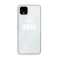 King zwart: Pixel 4 XL Transparant Hoesje