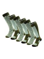 Poederbaas Skisokken 6-pack Olive Green-39/42