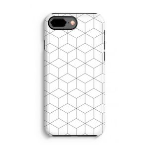 Zwart-witte kubussen: iPhone 8 Plus Tough Case