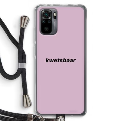 kwetsbaar: Xiaomi Redmi Note 10 Pro Transparant Hoesje met koord