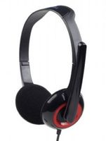 Gembird MHS-002 hoofdtelefoon/headset Hoofdband 3,5mm-connector Zwart, Rood