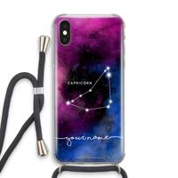 Sterrenbeeld - Donker: iPhone XS Transparant Hoesje met koord