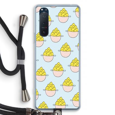 Citroenen: Sony Xperia 5 II Transparant Hoesje met koord