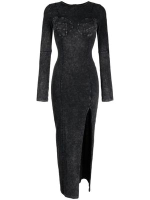 Stolen Girlfriends Club robe en jean Moto à coupe longue - Noir
