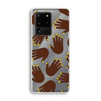 Hands dark: Samsung Galaxy S20 Ultra Transparant Hoesje