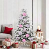 Kerstbal Set 9 pcs Roze