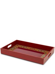 ETRO HOME plateau en bois à motif cachemire - Rouge