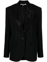 Stella McCartney blazer Hotfix à ornements en cristal - Noir - thumbnail