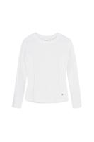 Katoenen T-shirt met naden - WHITE - S