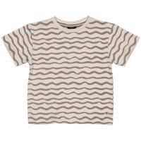 LEVV Little Jongens t-shirt - Malo - AOP grijs gestrept