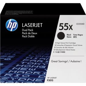 55X high-capacity zwarte LaserJet toner (CE255XD) - 2-pack Toner