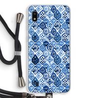 Blauw motief: Samsung Galaxy A10 Transparant Hoesje met koord