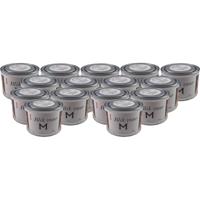 Blik vuur tuinfakkel - 15x - 11 x 7 cm - 4 branduren - verlichting in blik - tuinkaars