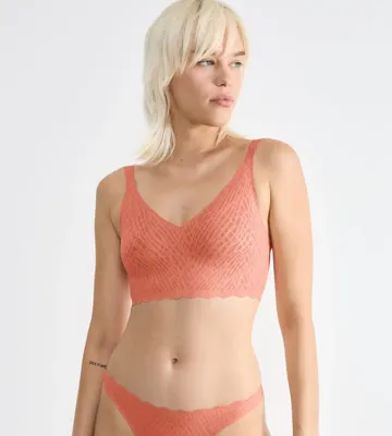 Zero Feel Kanten Bralette gevuld - Bliss - Bh Top met smalle bandjes - Uitneembare vulling