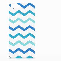Apple iPhone SE | 5S | TPU bumper | Zigzag Blauw