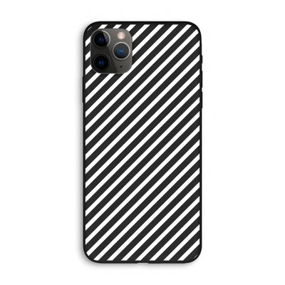Strepen zwart-wit: iPhone 11 Pro Max Biologisch afbreekbaar hoesje