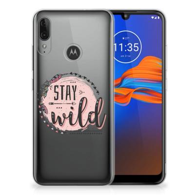 Motorola Moto E6 Plus Telefoonhoesje met Naam Boho Stay Wild Motorola Moto E6 Plus Telefoonhoesje met Naam Boho Stay Wild