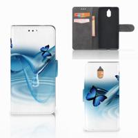Nokia 3.1 (2018) | Telefoonhoesje | Met pasjeshouder | Vlinders