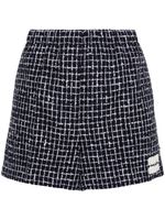 Miu Miu short à carreaux - Bleu