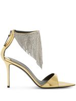 Giuseppe Zanotti sandales Intriigo 90 mm à franges ornées de cristaux - thumbnail