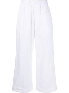 Jejia pantalon ample court en coton à taille élastiquée - Blanc