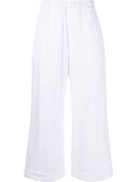 Jejia pantalon ample court en coton à taille élastiquée - Blanc