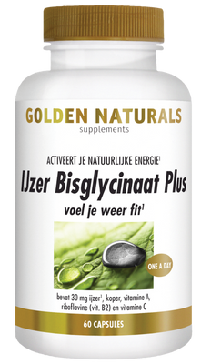 Golden Naturals Ijzer Bisglycinaat Plus Capsules