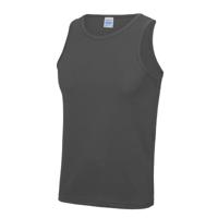 AWDis sport sintlet/tanktop - heren - Donkergrijs - mouwloos - Polyester