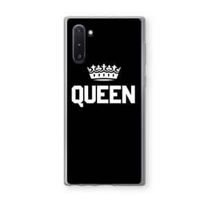 Queen zwart: Samsung Galaxy Note 10 Transparant Hoesje