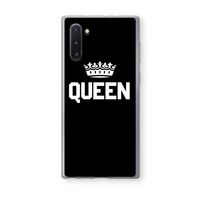 Queen zwart: Samsung Galaxy Note 10 Transparant Hoesje