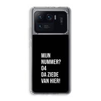 Da ziede van hier - Zwart: Xiaomi Mi 11 Ultra Transparant Hoesje